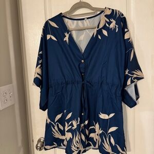 Hayden V-neck Flared Sleeve Loose Dress